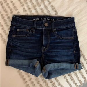 American Eagle Ne(x)t Level Hi-rise shortie short jean shorts